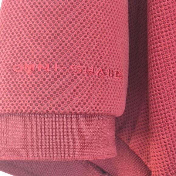 Columbia Red Polo PFG Fishing Shirt Golf Omni Shade Alabama Crimson Tide Men's M - Picture 7 of 16